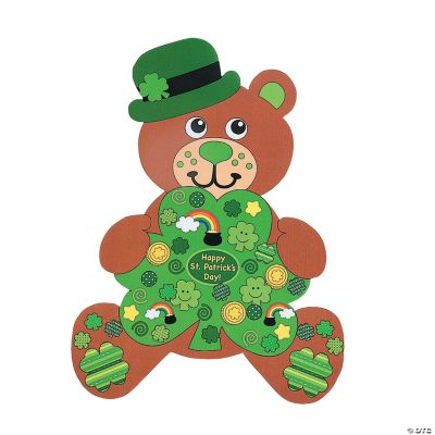 12 Design Your Own! Giant Irish Teddy Bear-Shaped Sticker Scenes