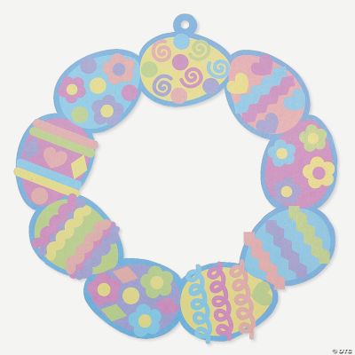 12 Easter Egg Wreath Sticker Scenes