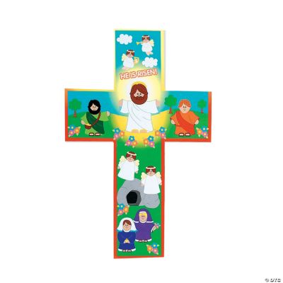 Giant “He Lives!” Cross-Shaped Sticker Scenes