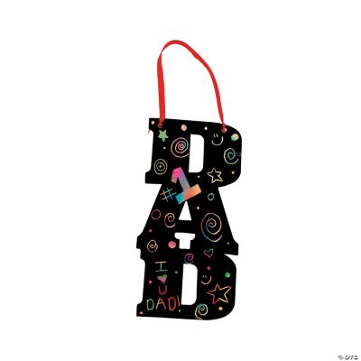 24 Magic Color Scratch “Dad” Ornaments