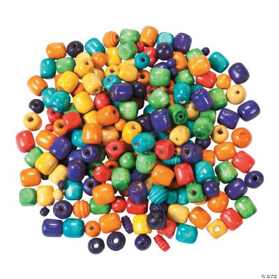 1 Lb. Of Painted Wood Beads