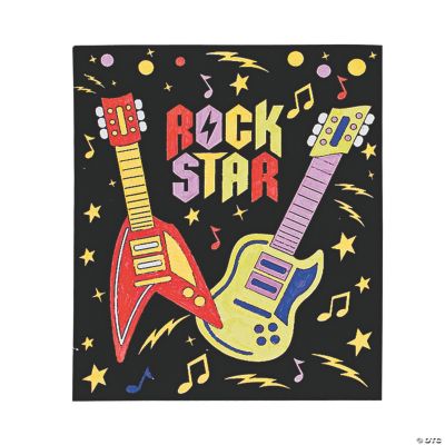 Color Your Own “Rock Star” Fuzzy Posters