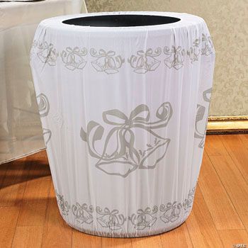 Wedding Bell Trash Can Cover