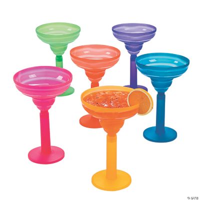 Two-Tone Neon Margarita Glasses
