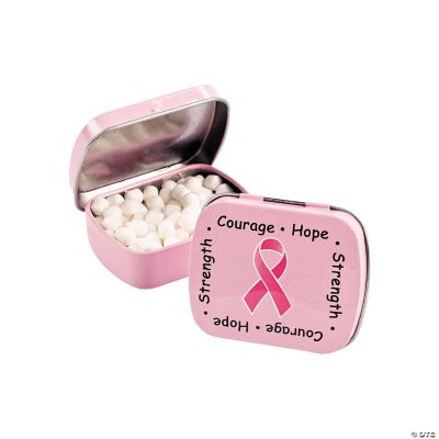 Pink Ribbon Tins with Mints