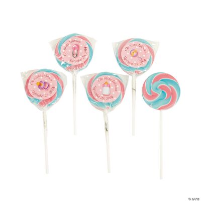 Personalized Baby Girl Swirl Pops