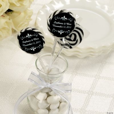 Personalized Wedding Swirl Pops