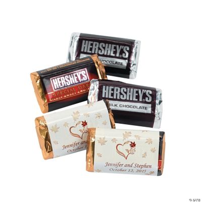Personalized Fall Wedding Stickers For Mini Candy Bars