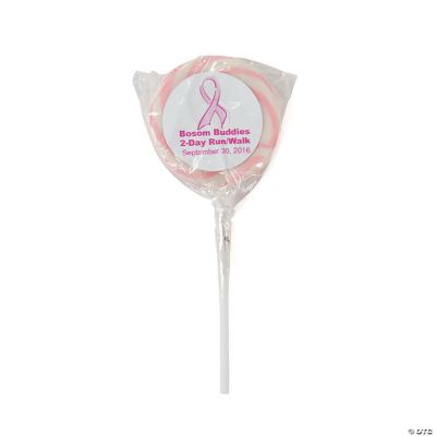 Pink Ribbon Awareness Swirl Pops