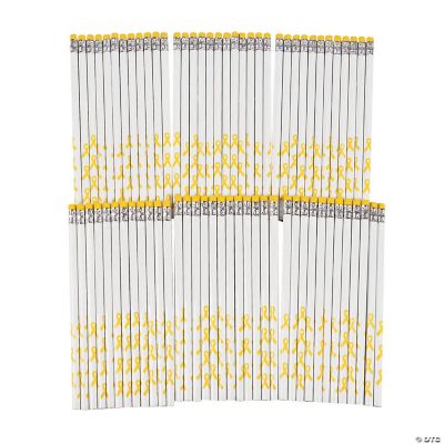 Personalized Yellow Awareness Ribbon Pencils