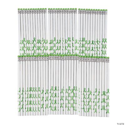 Personalized Green Awareness Ribbon Pencils