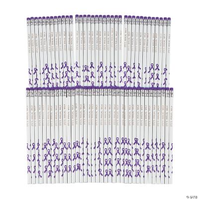 Personalized Purple Awareness Ribbon Pencils