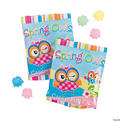 Spring Owls Candy Fun Packs