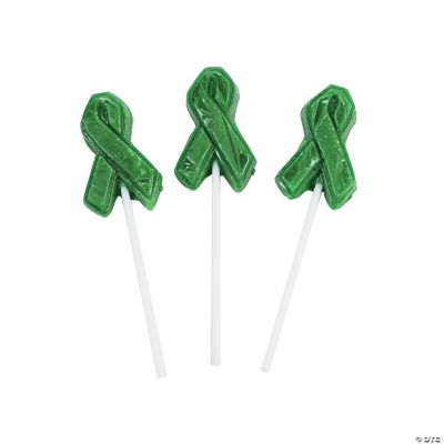 Green Awareness Ribbon Suckers