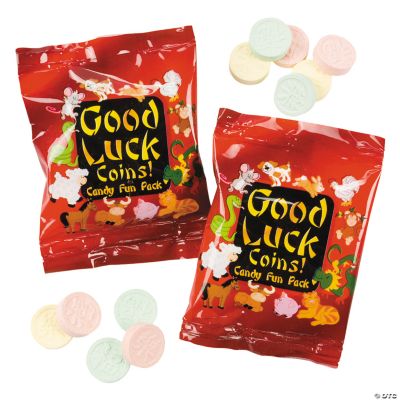 Chinese Good Luck Coin Hard Candy Fun Packs