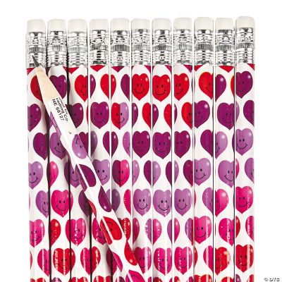 Smile Face Valentine Pencils