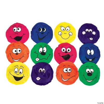 12 Happy Face Nylon Bean Bags