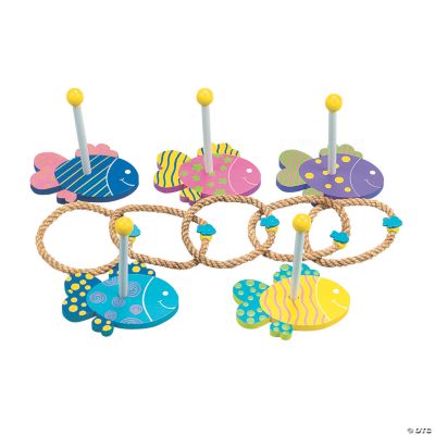 10 Pc. Under The Sea Wooden Ring Toss Game