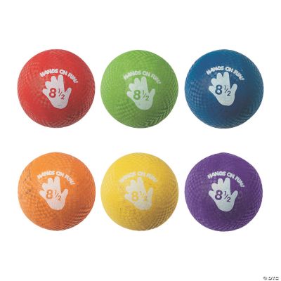 Rainbow Rubber Playground Balls8.5"