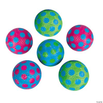 6 Polka Dot Playground Balls