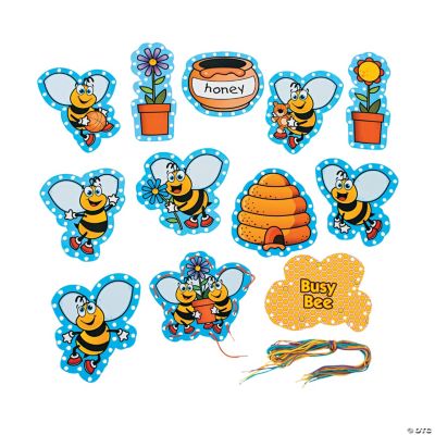 12 Pc. Busy Bee Lacing Cards