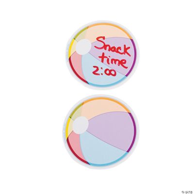 12 Seaside Learning Beach Ball Dry Erase Magnets