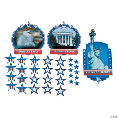 53 Pc. Patriotic Bulletin Board Cutouts