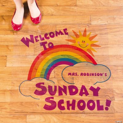 Personalized “Welcome To Sunday School” Floor Cling
