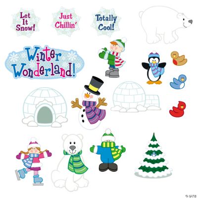 20 Winter Classroom Window Clings