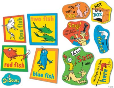 Dr. Seuss™ Large Fish, Fox & Sam Cutouts