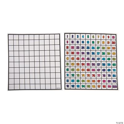 6 Write-On/Wipe-Off Hundreds Boards