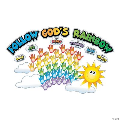Hand Print Colors of Faith Bulletin Board Cutouts