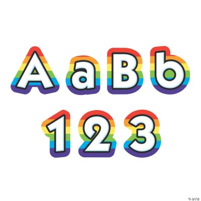 Rainbow Letters & Numbers