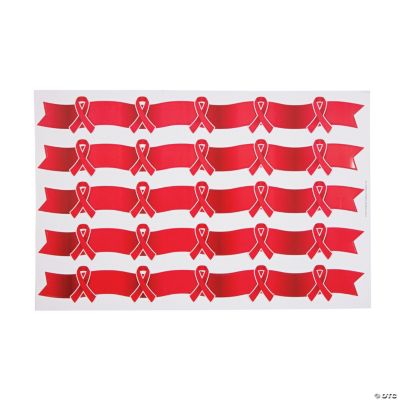 Red Awareness Ribbon Borders