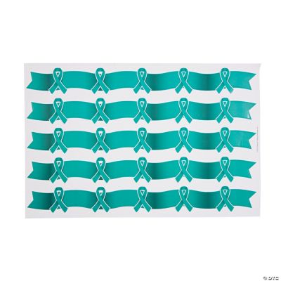 Teal Awareness Ribbon Borders