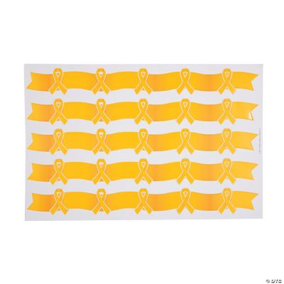 Yellow Awareness Ribbon Borders