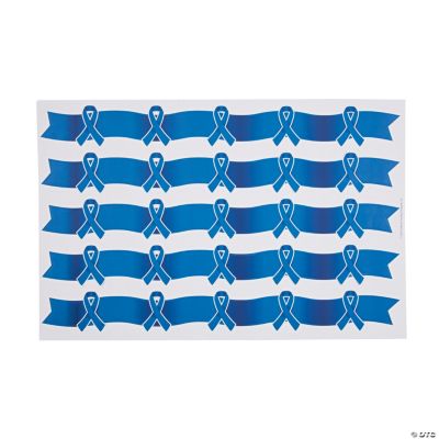 Blue Awareness Ribbon Borders