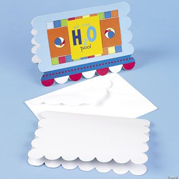 48 Pc. Blank White Scalloped-Edges Card Set