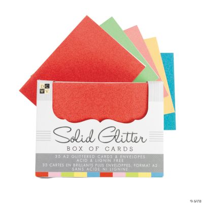 Die Cuts With A View® Solid Glitter Box Of Cards