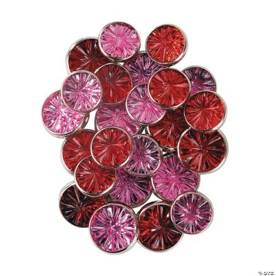 Monochromatic Jewel Brads - Pink & Red