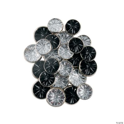 Monochromatic Jewel Brads - Black & White