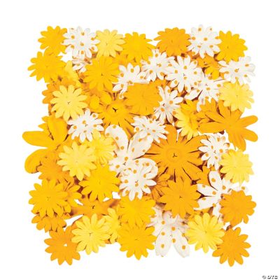 60 Monochromatic Yellow Paper Flowers