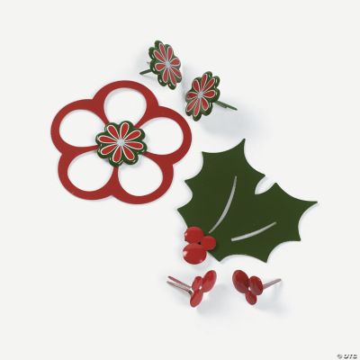 Christmas Flower Flat Brads