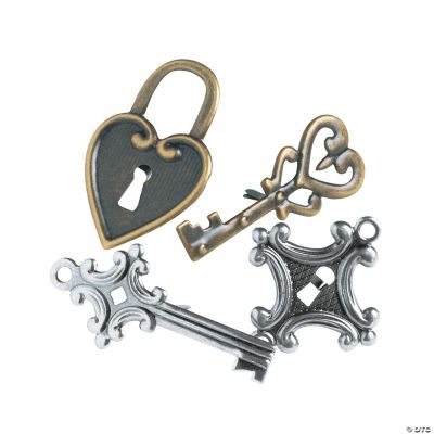 24 Large Key & Keyhole Brads