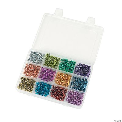 480 Pc. Colorful Metallic Box of Brads
