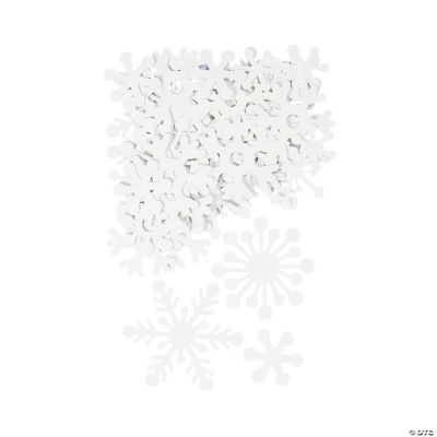 48 Pc. Blank White Snowflake Chipboard Pack