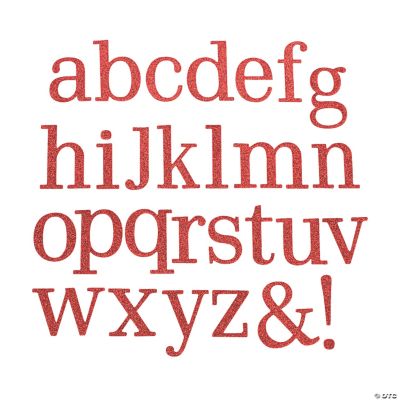 Red Glitter Letters
