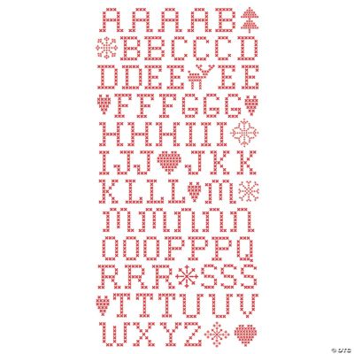 Scandia Jul Red Cross Stitch Rub-Ons