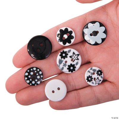 Monochromatic Black & White Buttons