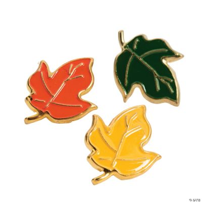 Glittered Leaf Brads